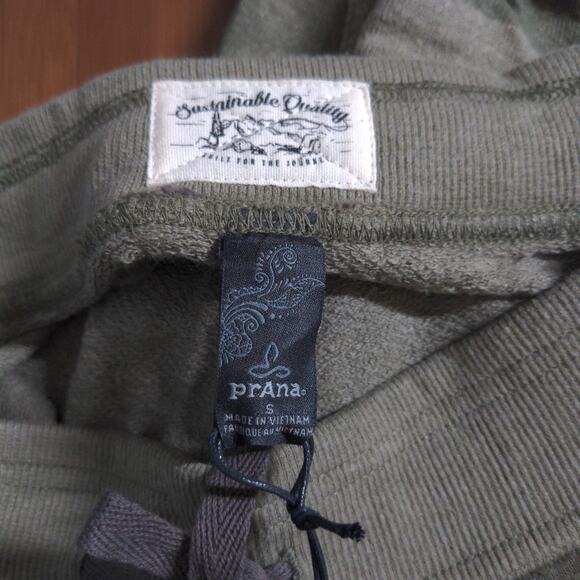 prAna Women's Cozy Up Ankle Pant Jogger Sweatpants UPF Sage Camo S - Picture 6 of 13